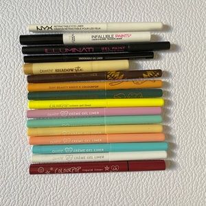 Colorful Eyeliner Lot 🤍 16pcs, Colourpop Gel Liners + Indie Brands